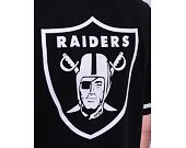 Triko New Era Distressed Logo Button Up Tee Las Vegas Raiders Black