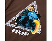 Triko HUF x MARVEL Ghost Rider TT T-Shirt Brown