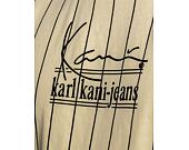 Triko Signature Karl Kani Jeans Washed Pinstripe Tee light yellow