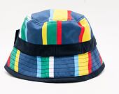 Klobouk Karl Kani Signature Reversible Stripe Bucket Hat navy/red/yellow