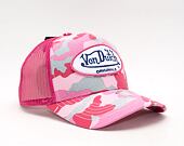 Kšiltovka Von Dutch Boston Trucker Poly Camo Plum/Pink