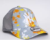 Dětská kšiltovka New Era 9FORTY Kids Trucker MLB Print New York Yankees Strapback Dolphin Gray/Optic