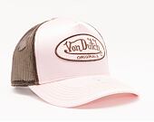 Kšiltovka Von Dutch Cary Trucker Satin Lt.Pink/Brown