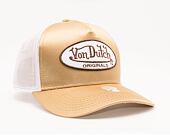 Kšiltovka Von Dutch Cary Trucker Satin Gold/White