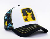 Kšiltovka Capslab Pokemon - Pikachu Trucker White / Thunder Print