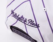 Kšiltovka Mitchell & Ness NCAA Retro Pinstripe Snapback Louisiana State University White