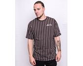 Triko New Era Oversized Pinstripe Tee Brown / Off White