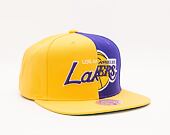 Kšiltovka Mitchell & Ness Split Crown Snapback Los Angeles Lakers Yellow