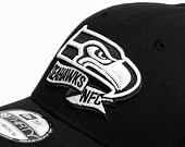 Kšiltovka New Era 39THIRTY NFL22 Sideline Seattle Seahawks Black / White