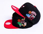 Kšiltovka Mitchell & Ness PATCH OVERLOAD SNAPBACK HWC MIAMI HEAT Black / Red