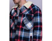 Bunda Karl Kani Chest Signature Heavy Flannel Shirt Jacket sand/black