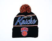 Kulich Mitchell & Ness SCRIPT POM BEANIE HWC New York Knicks Black