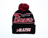 Kulich Mitchell & Ness SCRIPT POM BEANIE HWC Portland Trail Blazers Black