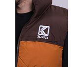 Vesta Karl Kani OG Block Puffer Vest dark orange/sand/brown