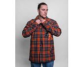 Košile Karl Kani Chest Signature Heavy Flannel Overshirt cognac