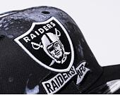 Kšiltovka New Era 9FIFTY NFL22 Sideline "Ink Dye" Las Vegas Raiders Black / White