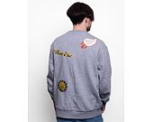 Mikina New Era Heritage Patch Oversized Crew Heather Gray / Off White