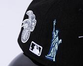 Kšiltovka New Era 59FIFTY MLB Script 5 New York Yankees Black / Optic White