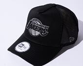 Kšiltovka New Era - NBA Black on Black 9FORTY Trucker - LA Lakers - Black