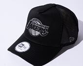 Kšiltovka New Era 9FORTY A-Frame Trucker NBA Black on Black Team Logo Los Angeles Lakers - Black