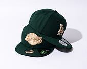 Kšiltovka New Era 9FIFTY NBA Repreve Los Angeles Lakers Dark Green / Oat Milk