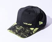 Kšiltovka New Era 9FIFTY Stretch-Snap All-Over-Print VR46 Black / Upright Yellow