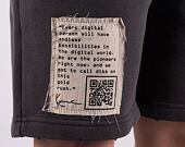 Kraťasy Karl Kani Small Signature Kaniverse Destroyed Sweat Shorts Anthracite