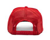 Kšiltovka New Era - NBA Team Clear 9FORTY Trucker - Chicago Bulls - White / Red