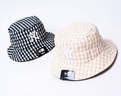 Dámský klobouk New Era MLB Womens Gingham Tapered Bucket New York Yankees Stone