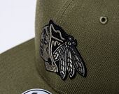 Kšiltovka '47 Brand NHL Chicago Blackhawks Ballpark Camo CAPTAIN Sandalwood