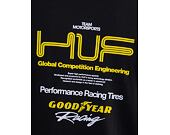 Triko HUF × GOODYEAR F1 Washed T-Shirt Washed Black