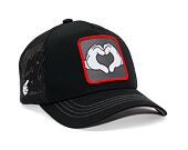 Kšiltovka Capslab Mickey Mouse - Heart Trucker Black