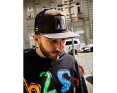 Kšiltovka Capslab Batman - Batman Flat Trucker Black / Grey