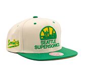 Kšiltovka Mitchell & Ness NBA Sail 2 Tone Snapback Hwc Seattle Supersonics Off White