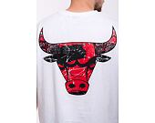 Triko New Era Infill Team Logo Oversized Tee Chicago Bulls Optic White / Red