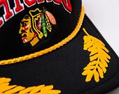Kšiltovka Mitchell & Ness NHL Gold Leaf Trucker Blackhawks Black