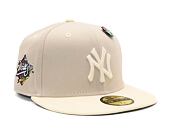 Kšiltovka New Era 59FIFTY MLB World Series Pin New York Yankees Stone / Chrome White