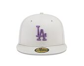Kšiltovka New Era 59FIFTY MLB League Essential Los Angeles Dodgers Stone / Purple Nitro