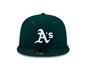 Kšiltovka New Era 59FIFTY MLB Team Side Patch Oakland Athletics Dark Green / White