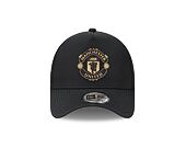 Kšiltovka New Era 9FORTY A-Frame Trucker Black Gold Manchester United FC Black