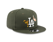 Kšiltovka New Era 9FIFTY MLB Koi Fish Los Angeles Dodgers New Olive / Optic White