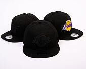 Kšiltovka New Era 9FIFTY NBA Black on Black Los Angeles Lakers Black / Black