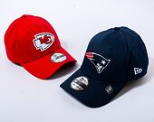 Kšiltovka New Era 39THIRTY NFL Comfort New England Patriots Oceanside Blue / Front Door Red