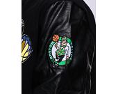 Bunda New Era NBA Badge Varsity Jacket NBA All-Over Black / Optic White