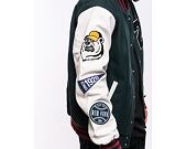 Bunda New Era Lifestyle Varsity Jacket Dark Green / Off White