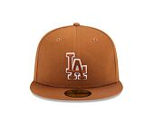 Kšiltovka New Era 59FIFTY MLB Team Outline 5 Los Angeles Dodgers Toasted Peanut / White