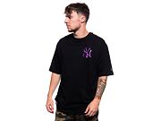 Triko New Era League Essentials Oversized Tee New York Yankees Black / Purple Nitro
