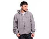 Mikina Karl Kani Small Signature Washed OS Dragon Full Zip Hoodie grey