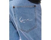 Džíny Karl Kani Small Signature Tapered Five Pocket Denim light blue