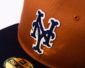 Kšiltovka New Era 59FIFTY MLB Boucle New York Mets Caramel Brown / Navy / Stone